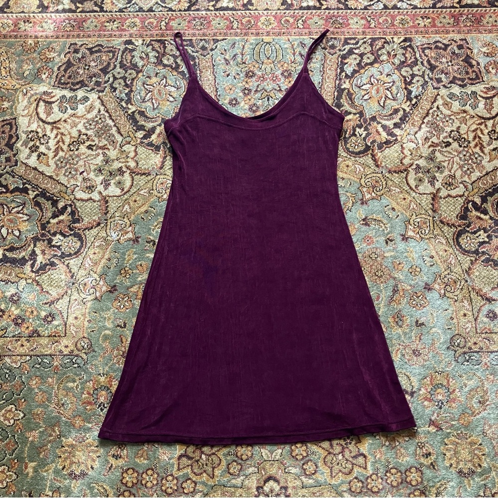 Vintage Slinky Plum Dress